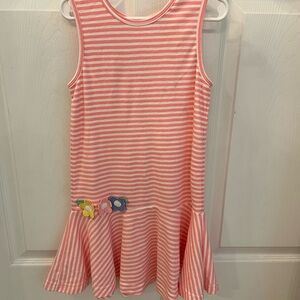 Florence Eiseman Pink and White Ruffled Sleeveless Sundress